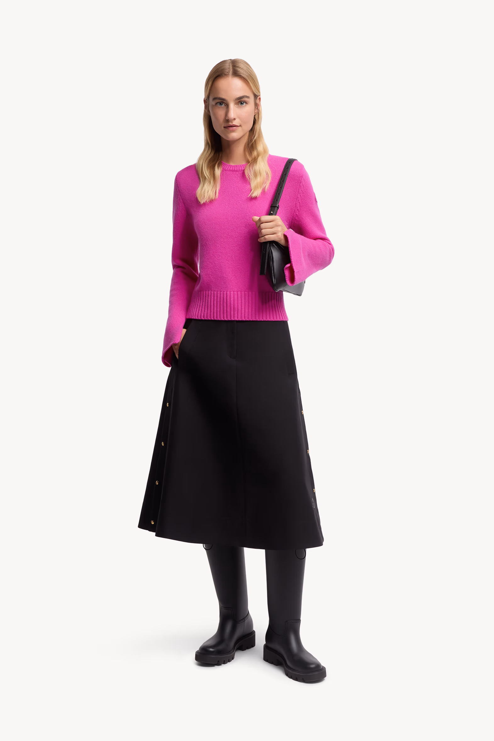 Wool & Cashmere Sweater Women Pink Moncler 0